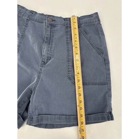 Gloria Vanderbilt Shorts Womens Large Blue Bermudas Cotton Pockets Stretch Waist - Picture 14 of 16